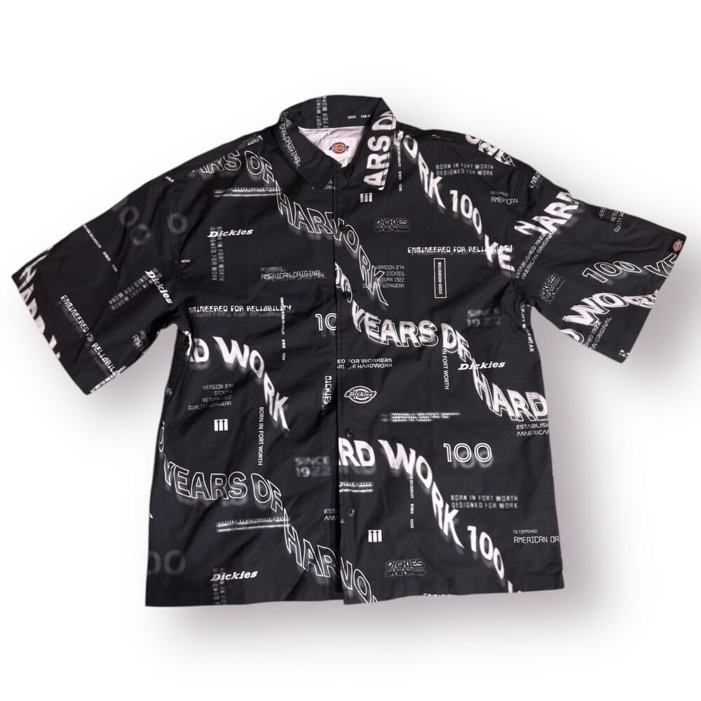 Dickies‎ Mens Shirt 100 Years of Hard Work Anniversary Graphic Shirt Size Medium